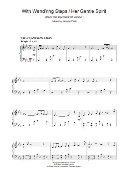 page one of With Wand'ring Steps (from The Merchant Of Venice) (Piano Solo)