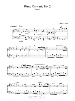 page one of Piano Concerto No. 2 In F Minor (Piano, Vocal & Guitar Chords)