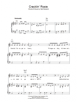 page one of Cracklin' Rosie (Piano, Vocal & Guitar Chords)