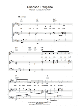 page one of Chanson Francaise (Piano, Vocal & Guitar Chords)