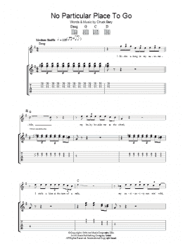 page one of No Particular Place To Go (Guitar Tab)