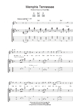 page one of Memphis Tennessee (Guitar Tab)