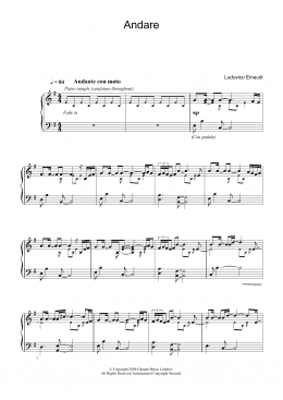 page one of Andare (Piano Solo)