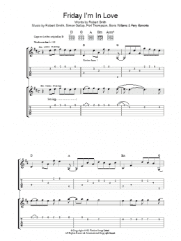 page one of Friday I'm In Love (Guitar Tab)