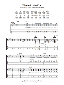page one of Wasted Little DJs (Guitar Tab)