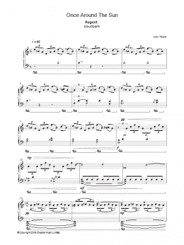 page one of August (from Once Around The Sun) (Piano Solo)