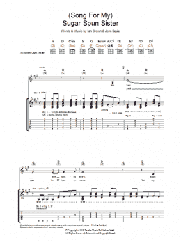 page one of (Song For My) Sugar Spun Sister (Guitar Tab)