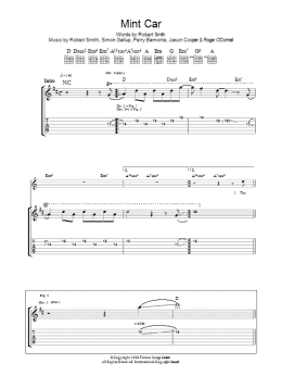 page one of Mint Car (Guitar Tab)