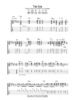 page one of Tell Me (Guitar Tab)