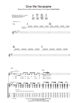 page one of Give Me Novacaine (Guitar Tab)