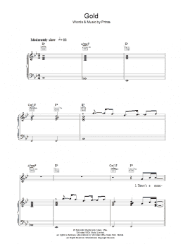 page one of Gold (Piano, Vocal & Guitar Chords)