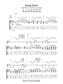 page one of Going Down (Guitar Tab)