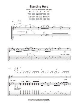 page one of Standing Here (Guitar Tab)