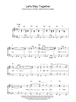 page one of Let's Stay Together (Easy Piano)