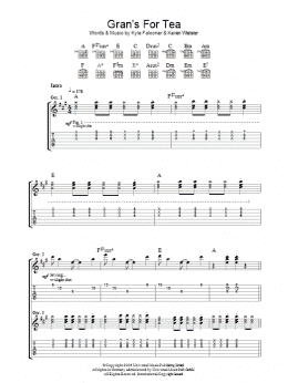 page one of Gran's For Tea (Guitar Tab)