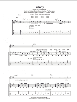page one of Lullaby (Guitar Tab)