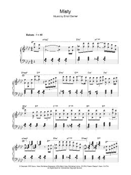 page one of Misty (Piano Solo)