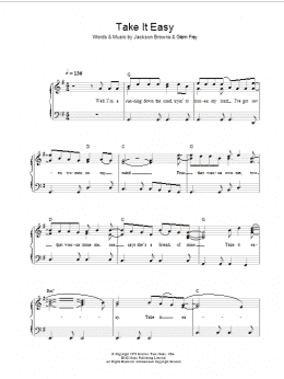 page one of Take It Easy (Easy Piano)