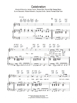page one of Celebration (Piano, Vocal & Guitar Chords)