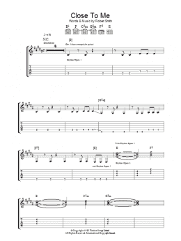 page one of Close To Me (Guitar Tab)
