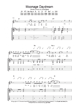 page one of Moonage Daydream (Guitar Tab)