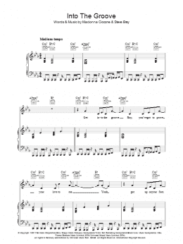 page one of Into The Groove (Piano, Vocal & Guitar Chords)