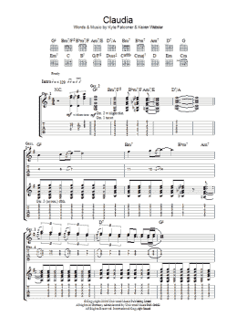 page one of Claudia (Guitar Tab)