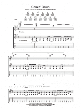 page one of Comin' Down (Guitar Tab)