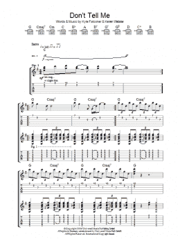 page one of Don't Tell Me (Guitar Tab)