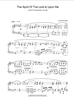page one of The Spirit Of The Lord Is Upon Me (from The Apostles, Op.49) (Piano Solo)