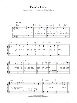 page one of Penny Lane (Piano, Vocal & Guitar Chords)