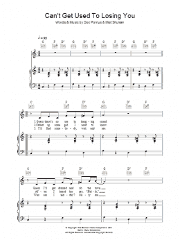 page one of Can't Get Used To Losing You (Piano, Vocal & Guitar Chords)