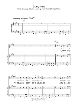 page one of Longview (Piano, Vocal & Guitar Chords)