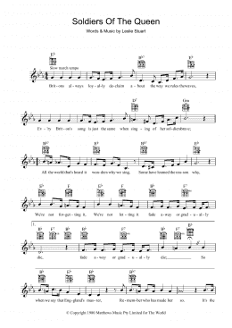 page one of Soldiers Of The Queen (Lead Sheet / Fake Book)