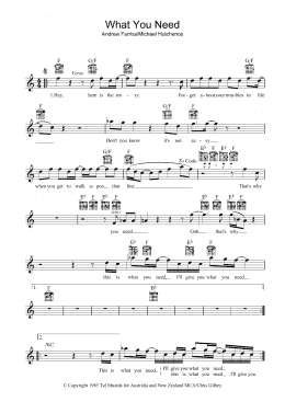 page one of What You Need (Lead Sheet / Fake Book)