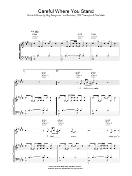 page one of Careful Where You Stand (Piano, Vocal & Guitar Chords)
