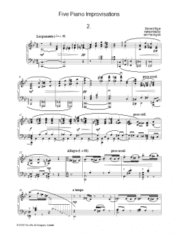 page one of Five Piano Improvisations: 2. Largamente (Piano Solo)