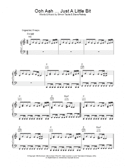 page one of Ooh Aah Just A Little Bit (Piano, Vocal & Guitar Chords)