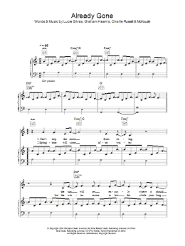 page one of Already Gone (Piano, Vocal & Guitar Chords)