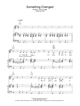 page one of Something Changed (Piano, Vocal & Guitar Chords)