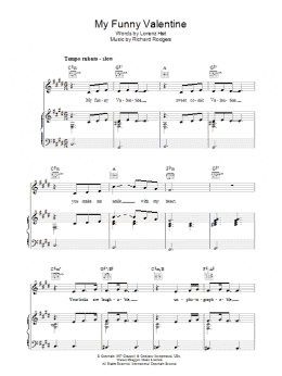 page one of My Funny Valentine (Piano, Vocal & Guitar Chords)