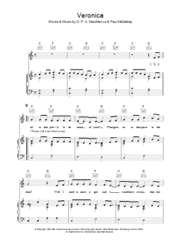 page one of Veronica (Piano, Vocal & Guitar Chords)