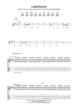 page one of Letterbomb (Guitar Tab)