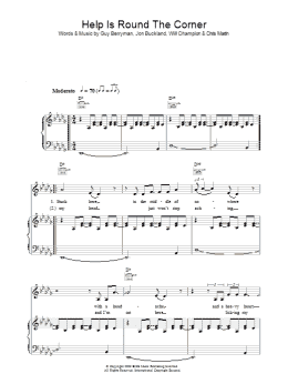 page one of Help Is Round The Corner (Piano, Vocal & Guitar Chords)