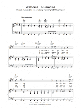 page one of Welcome To Paradise (Piano, Vocal & Guitar Chords)