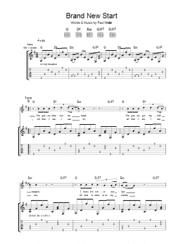 page one of Brand New Start (Guitar Tab)