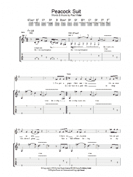 page one of Peacock Suit (Guitar Tab)
