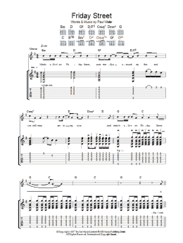 page one of Friday Street (Guitar Tab)