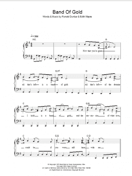page one of Band Of Gold (Piano, Vocal & Guitar Chords)