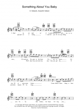 page one of Something About You Baby (Lead Sheet / Fake Book)